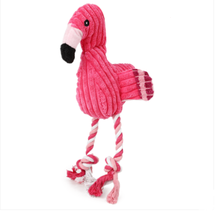 Guardian Paws™ Tough-Tug Flamingo: Corduroy Chew Toy
