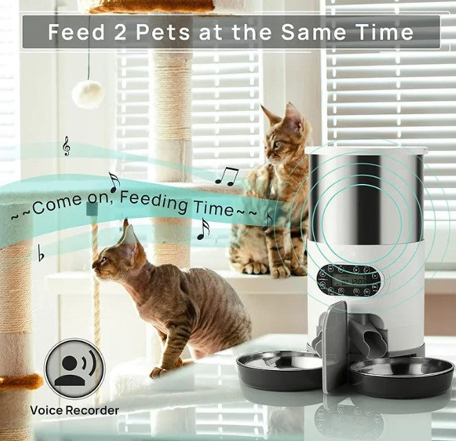 Guardian Paws™ Elite WiFi Dual-Bowl Smart Feeder