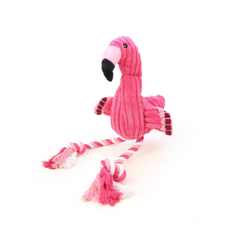 Guardian Paws™ Tough-Tug Flamingo: Corduroy Chew Toy