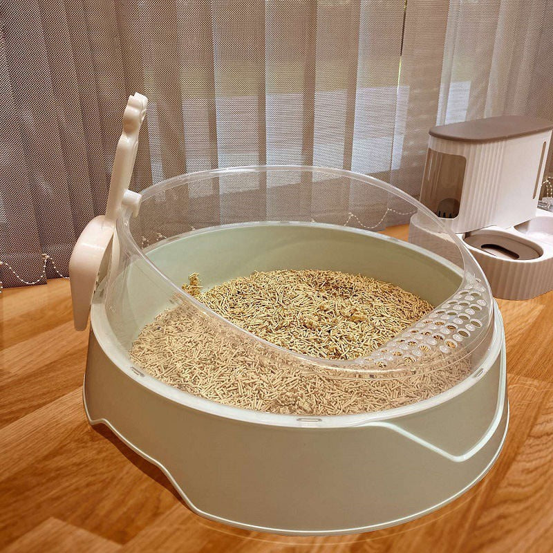 Guardian Paws™ Vista: Semi-Enclosed Modern Litter Station